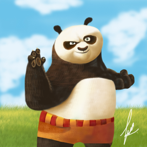 500x500 Po Kung Fu Panda Painting By Rehash435 - Kung Fu Panda Painting