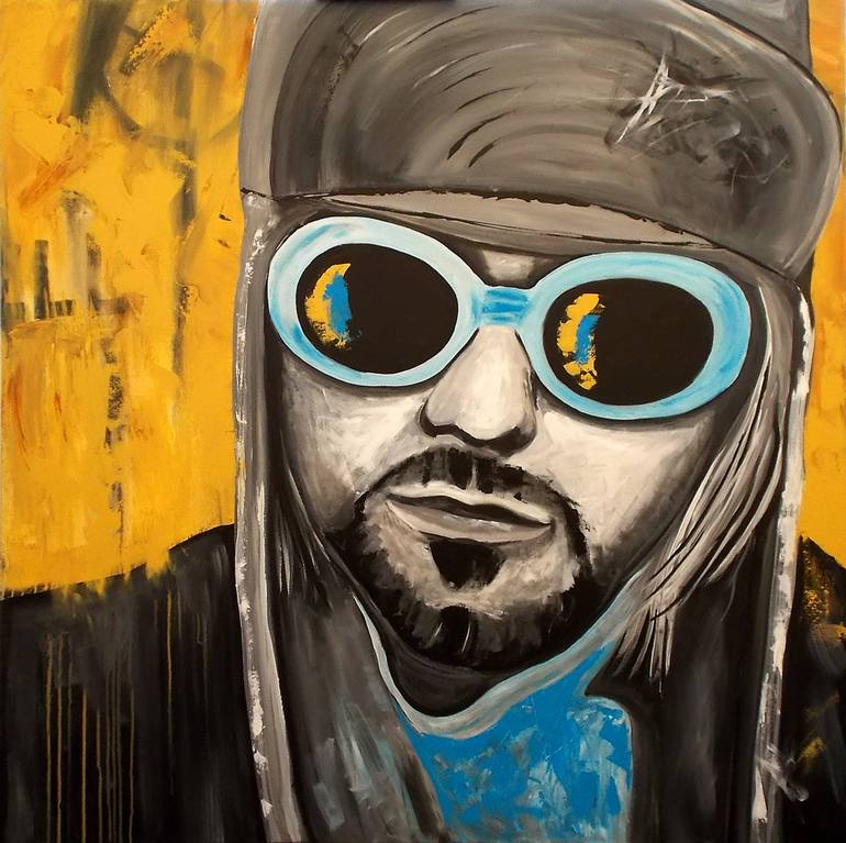 770x767 Saatchi Art Kurt Cobain Painting By Topher Essex - Kurt Cobain Painting