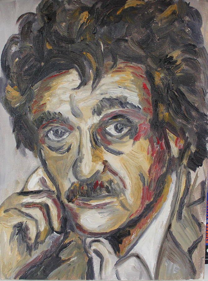 668x900 Kurt Vonnegut Painting By Emily Hart - Kurt Vonnegut Painting