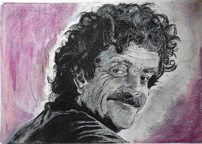 643x461 Kurt Vonnegut Urges Young People To Make Art And Make Your Soul - Kurt Vonnegut Painting