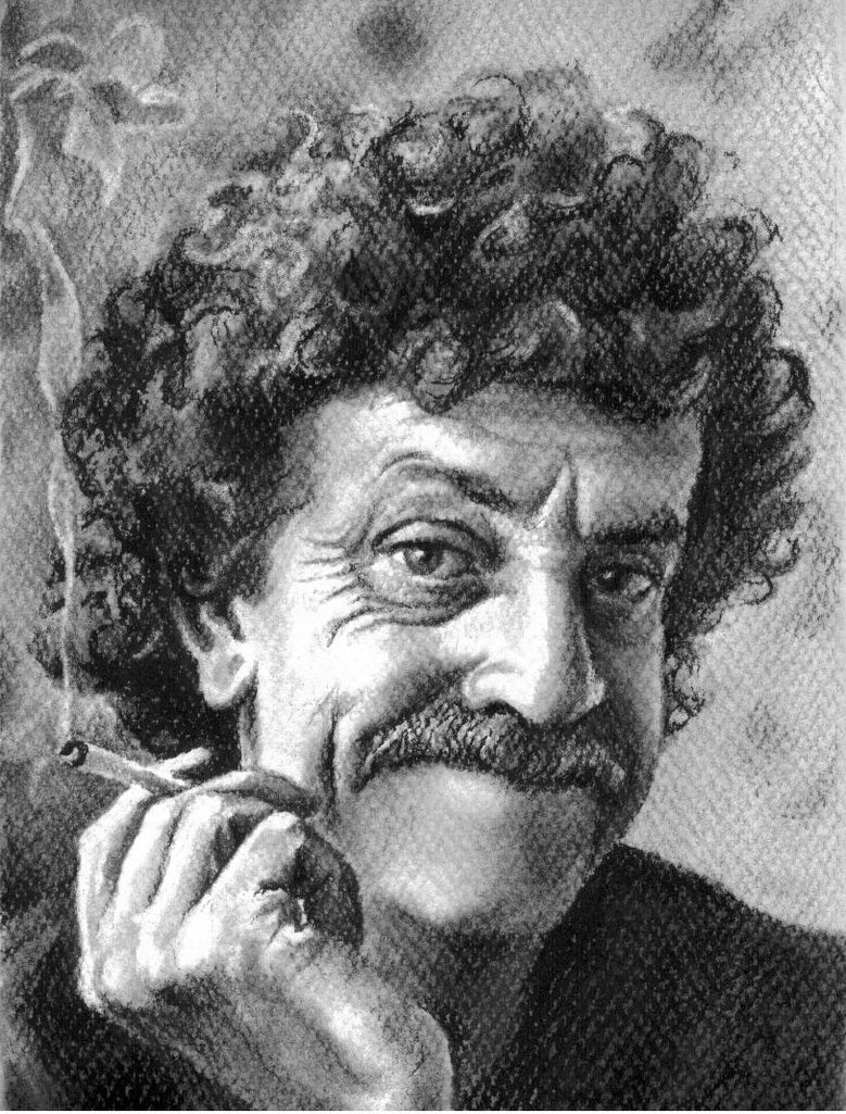 779x1025 Kurt Vonnegut By Cloudsfall - Kurt Vonnegut Painting