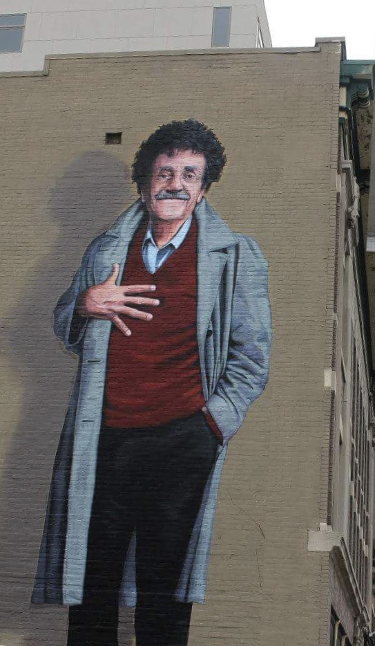543x934 Local Artist Refreshes Kurt Vonnegut Mural In Downtown Indy Ahead - Kurt Vonnegut Painting