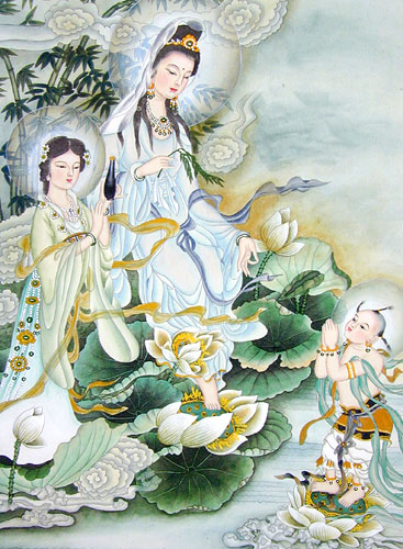 367x500 Quan Yin Painting Beautiful Painting Of Kwan Yin Goddess Of Mercy - Kwan Yin Painting