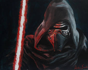 340x270 Kylo Ren Painting Etsy - Kylo Ren Painting