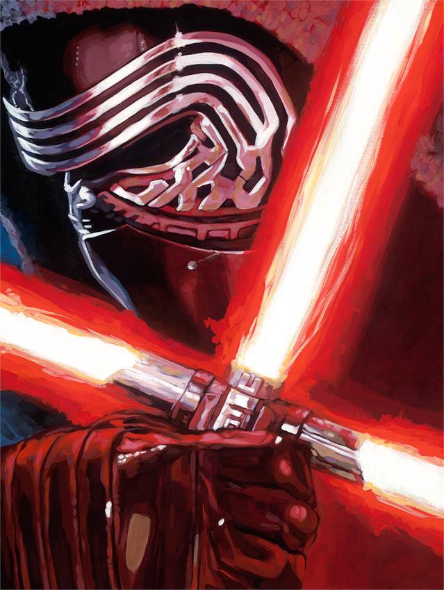 639x850 Original Painting Kylo Ren Dark Warrior Randy Martinez Art - Kylo Ren Painting