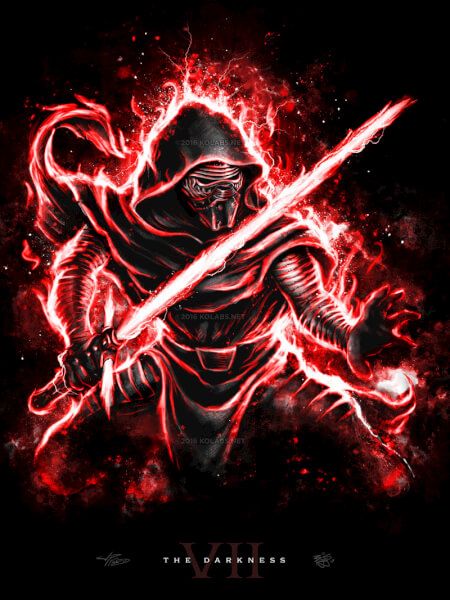 450x600 Star Wars Vii Kylo Ren Force Painting Kylo Ren Amp Ben Solo Art - Kylo Ren Painting