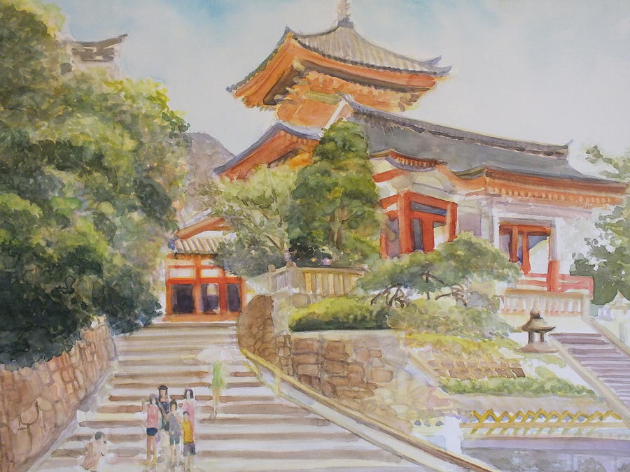 900x675 Kiyomizu Temple Kyoto Japan Painting By Milledge Bennett - Kyoto Painting