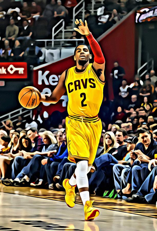 613x900 Kyrie Irving Painting By Florian Rodarte - Kyrie Irving Painting