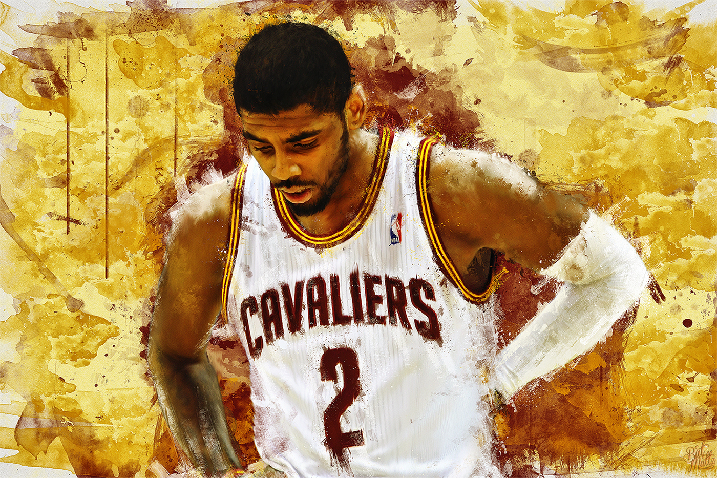1400x933 Painting Kyrie Irving On Behance - Kyrie Irving Painting