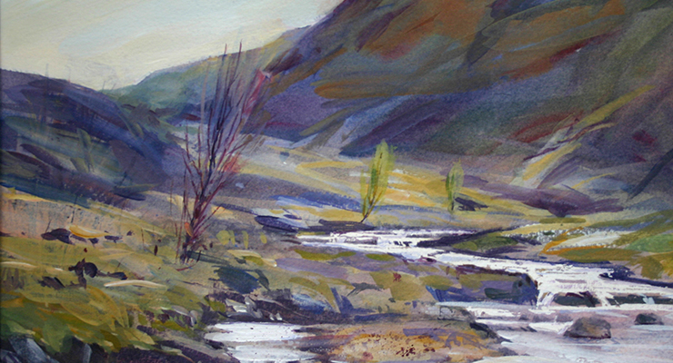 740x400 Artist Jane Anderson Wood Painting Tutor L'Age Baston - L Painting