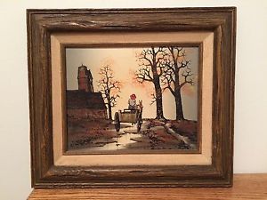 300x225 Vintage Farm Horse Amp Buggy Oil Painting Signed L. Ryan Ebay - L Ryan Painting