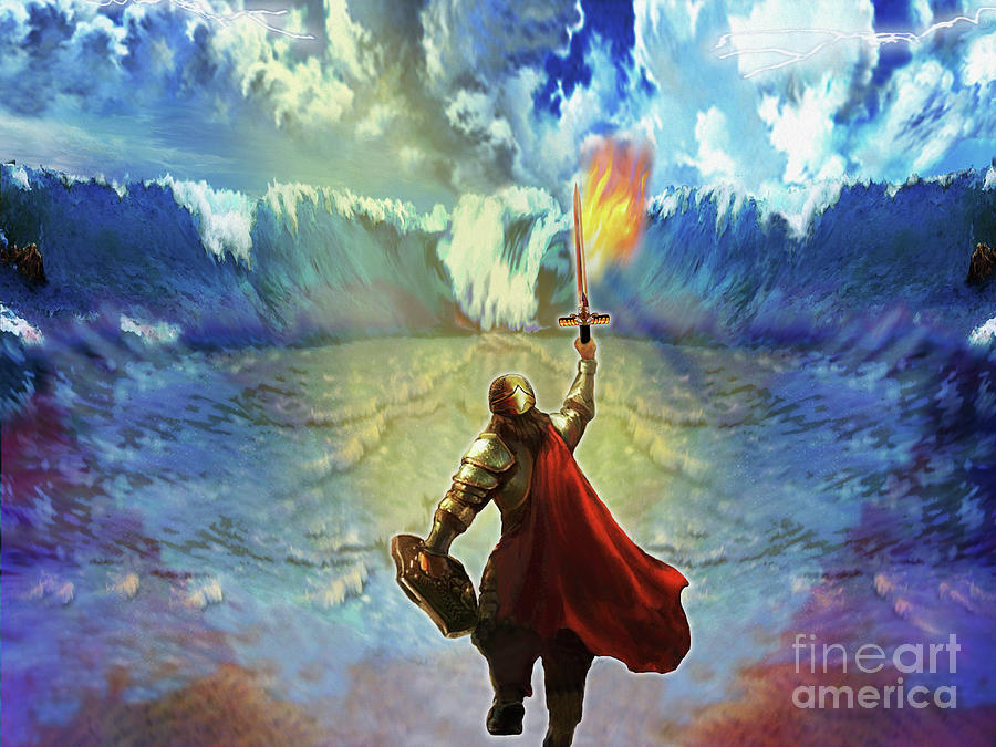 900x675 Parting The Seas Painting By Todd L Thomas - L Thomas Painting