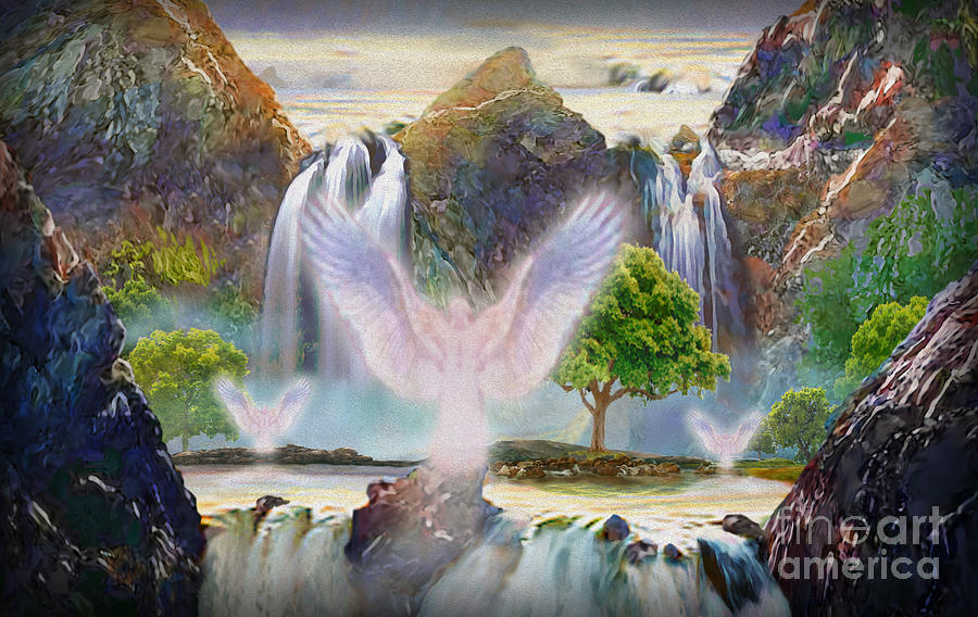 900x568 The River Of God Painting By Todd L Thomas - L Thomas Painting
