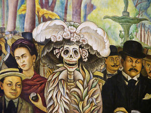 300x225 La Catrina Mural Of Diego Rivera - La Catrina Painting