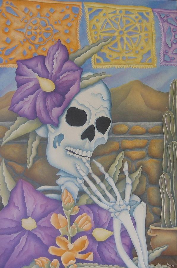 596x900 La Coqueta The Coquette Painting By Jeniffer Stapher Thomas - La Coqueta Painting