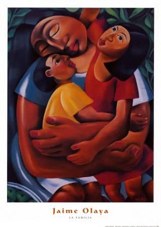 320x450 La Familia Art Print By Jaime Olaya - La Familia Painting