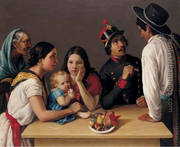 600x490 La Familia Mexicana (La Pensativa) Oil Painting Reproduction By - La Familia Painting
