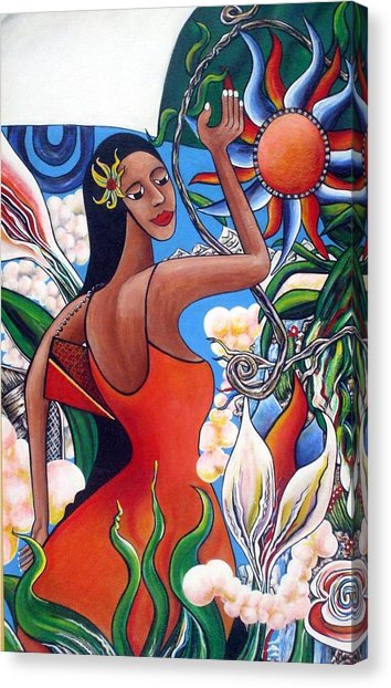 354x622 Detail Of La Familia Painting By Randy Segura - La Familia Painting