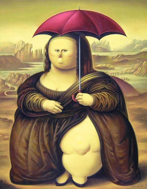 600x768 0511 Mona Lisa, Fernando Botero And Paintings - La Gioconda Painting