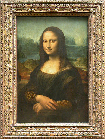 348x457 Paintings - La Gioconda Painting