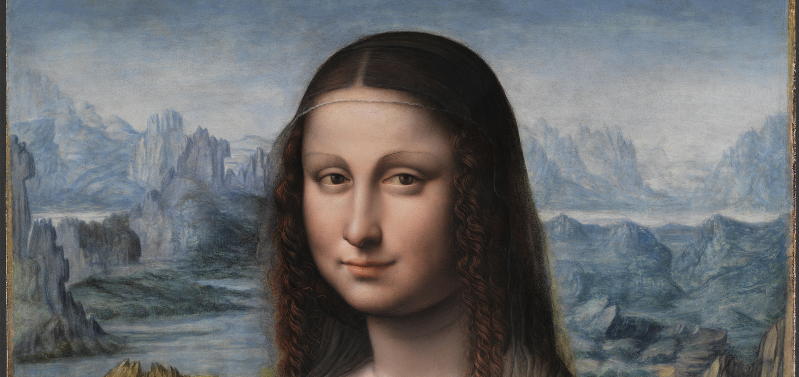 1600x756 Temporary Display La Gioconda, Leonardo's Atelier - La Gioconda Painting