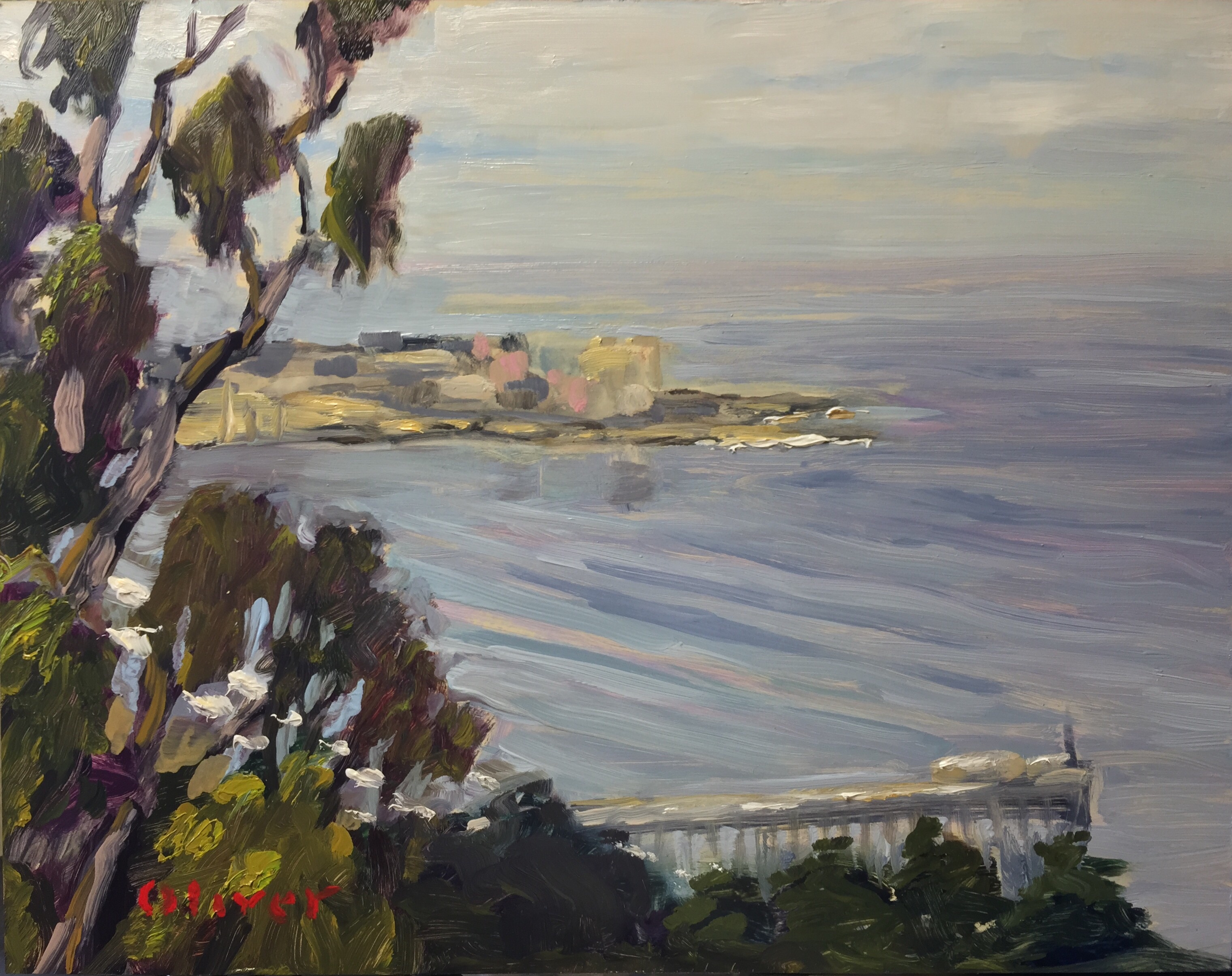 3040x2409 San Diego Plein Air Painting Ronald Lee Oliver - La Jolla Painting