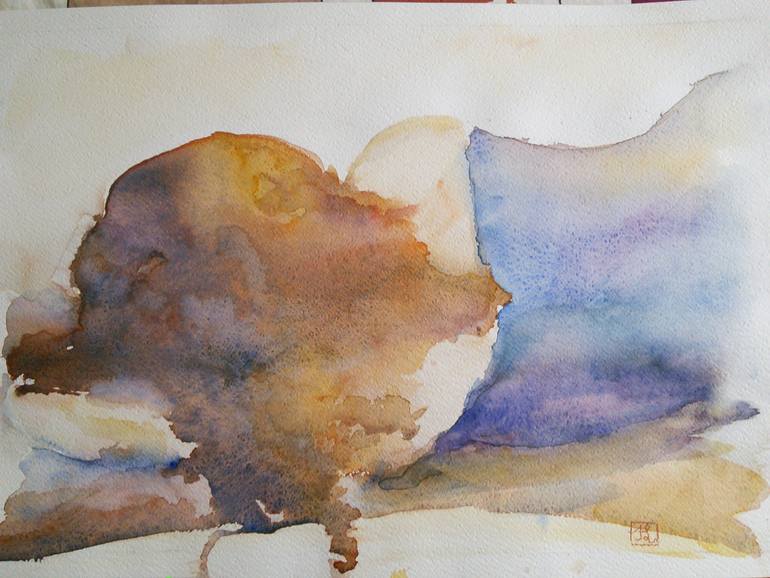 770x578 Saatchi Art La Femme Et La Mer. Painting By Janick Laguitton - La Mer Painting