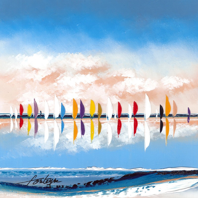 800x800 Unique Artwork Bonbons De La Mer By The Artist David Fonteyne - La Mer Painting