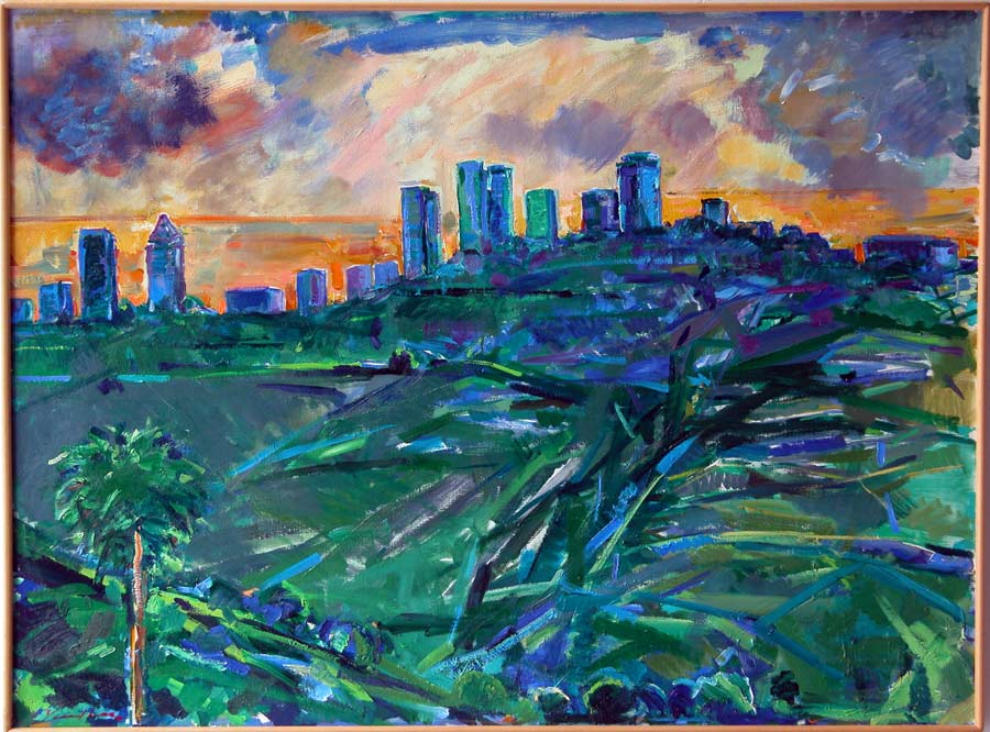 900x666 Impressionist Landscape Paintings Of Los Angeles Impressionist - La Painting