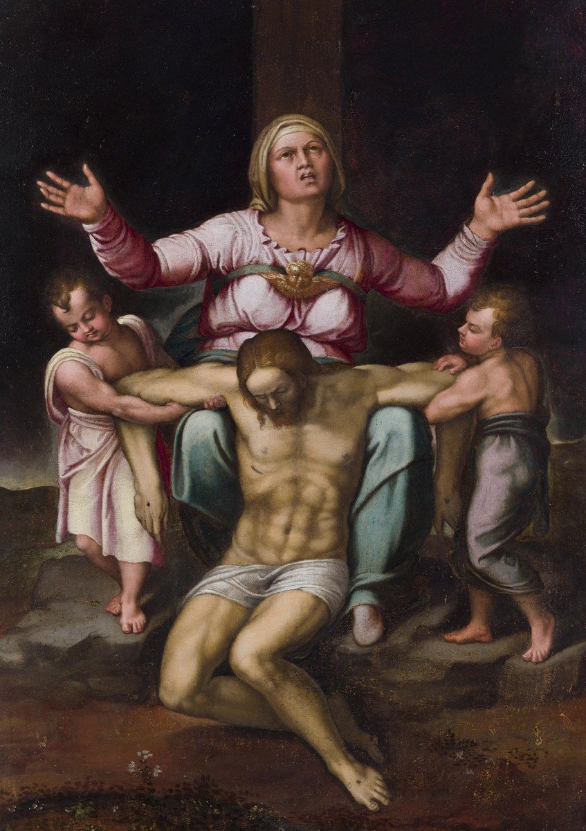 847x1200 Michelangelo - La Pieta Painting