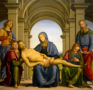 300x290 (Perugino) - La Pieta Painting