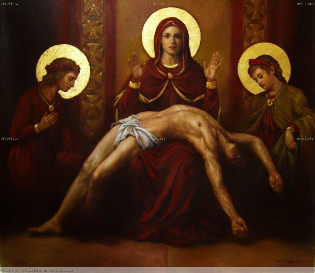 1024x889 La La Piedad Jose Alonso Loaiza Corrales - La Pieta Painting