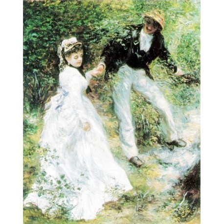 458x458 La Promenade By Pierre Auguste Renoir Art Gallery Oil Painting - La Promenade Painting