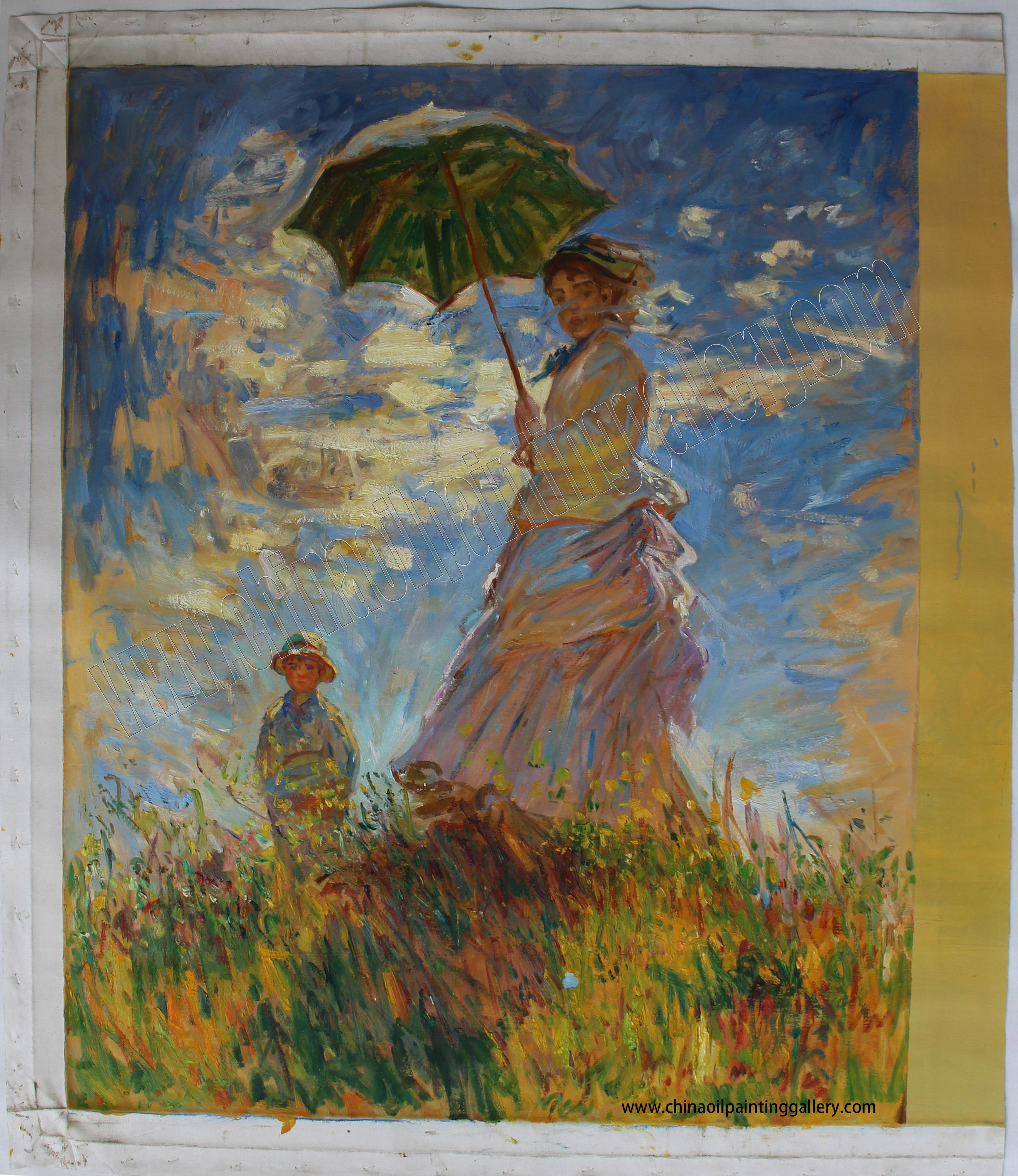 2640x3048 La Promenade Oil Painting Reproduction - La Promenade Painting