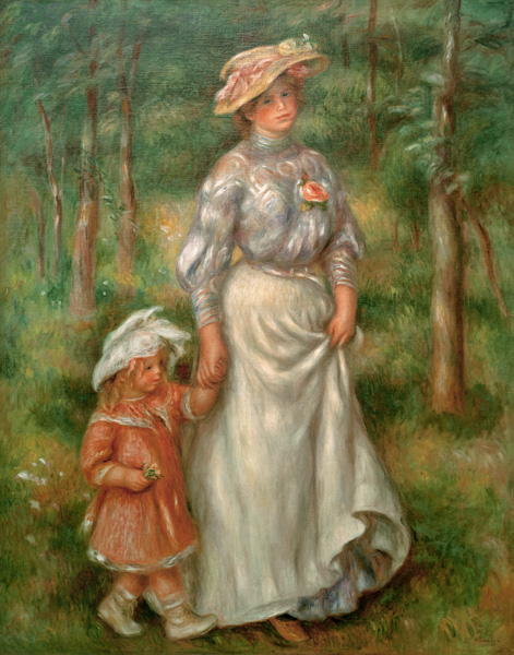471x600 Renoir La Promenade C.1906 - La Promenade Painting