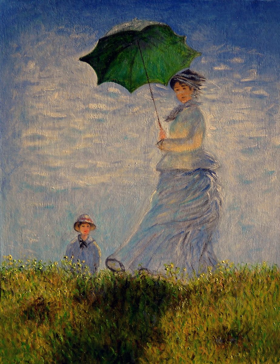 924x1200 Copie De La Promenade, La Femme L'Ombrelle De Claude Monet.jpg - La Promenade Painting