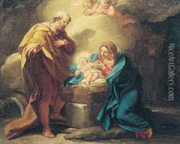 600x480 La Sagrada Familia Oil Painting Reproduction By Francisco Preciado - La Sagrada Familia Painting