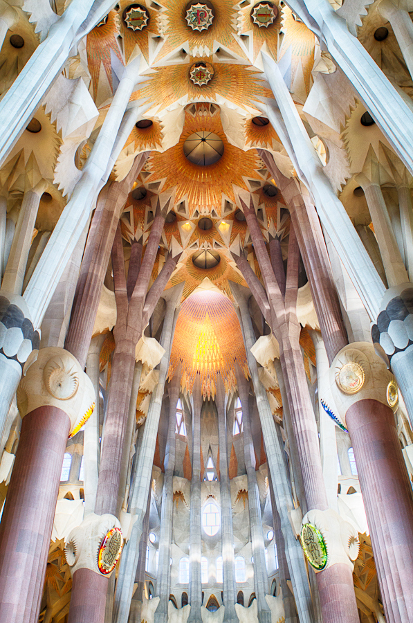 597x900 Painting Of Heaven From La Sagrada Familia Cathedral In Barcelona - La Sagrada Familia Painting