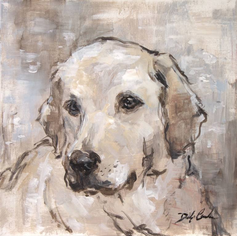 770x764 Saatchi Art Lovable Lab Painting By Debi Coules - Lab Painting