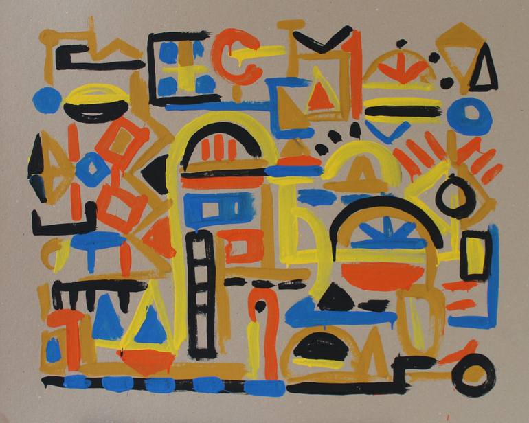 770x616 Saatchi Art Composition Number 2. Laboratory Drawing By Sergiy - Laboratory Painting