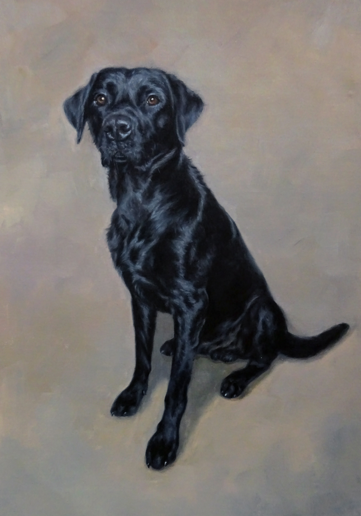 1260x1800 Black Labrador Painting - Labrador Painting