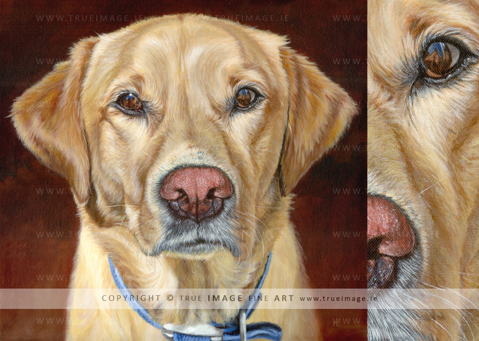 940x670 Golden Labrador Painting - Labrador Painting