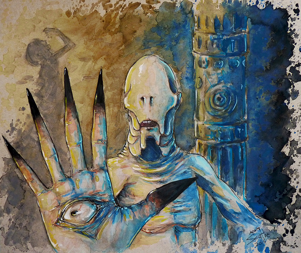 1000x841 Pale Man - Labyrinth Painting