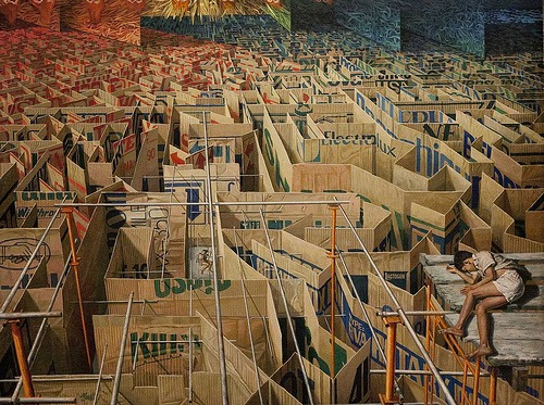 500x373 I Am Dede Labyrinth - Labyrinth Painting