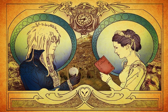 640x427 Labyrinth (1986) David Bowie Music Poster Print Canvas Silk Fabric - Labyrinth Painting