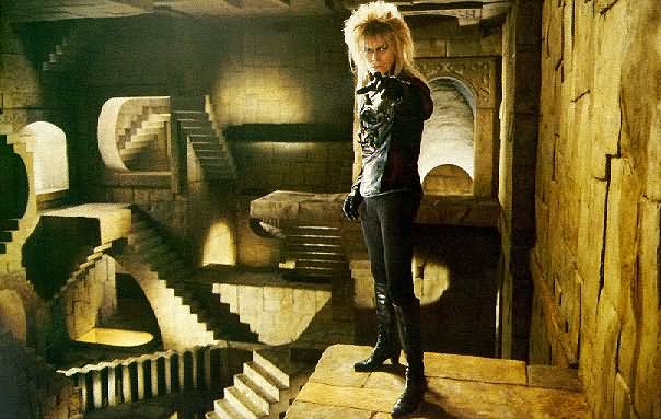604x383 David Bowie Sings In A Wonderful M.c. Escher Inspired Set In Jim - Labyrinth Stairs Painting