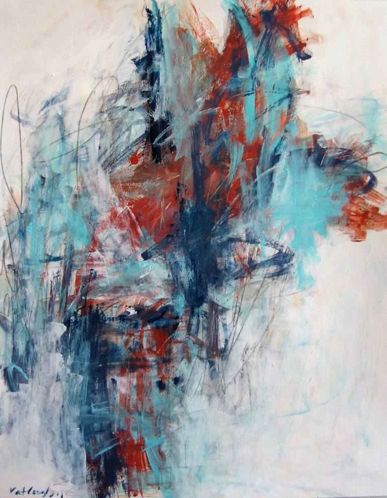 770x992 Saatchi Art Denim And Lace Painting By Kat Crosby - Lace Painting
