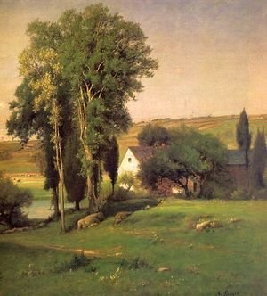 300x332 George Inness - Lackawanna Valley Painting