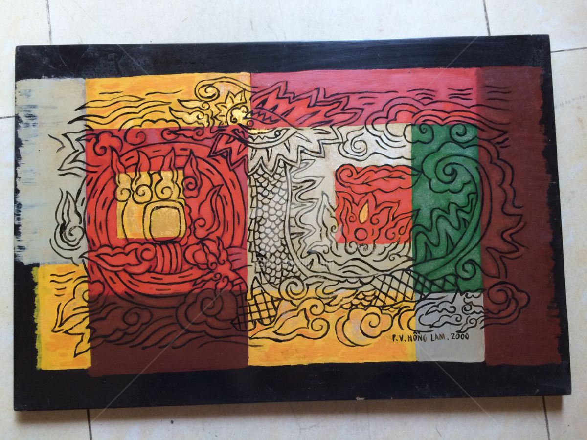 1200x900 Dragon Year Original Vietnam Abstract Lacquer Painting Size 50 X - Lacquer Painting