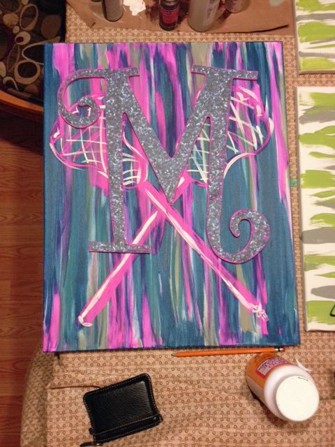 480x640 Painted Canvas With Lacrosse Sticks Things I Made - Lacrosse Painting